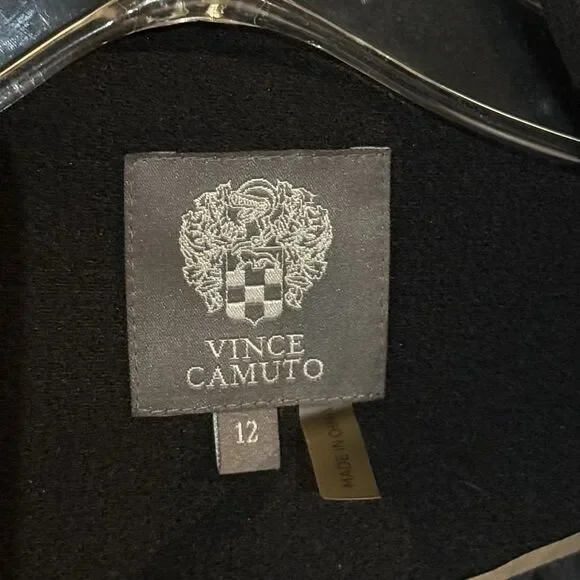 Vince Camuto Black Blazer Women Size 12 One Button Lined Career Jacket - Picture 4 of 16